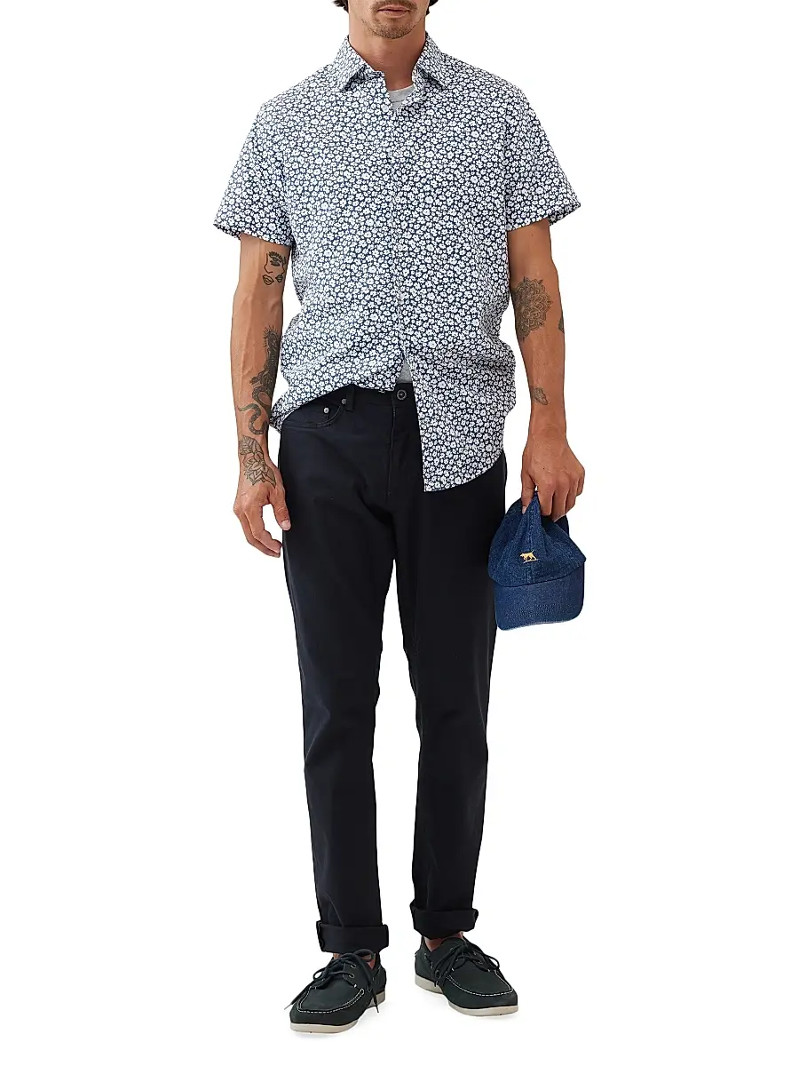 Rodd & Gunn Men's Bolton Street Abstfract Cotton Slim-Fit Shirt | Thumbnail 2 Rodd & Gunn Men's Bolton Street Abstfract Cotton Slim-Fit Shirt | Thumbnail 2