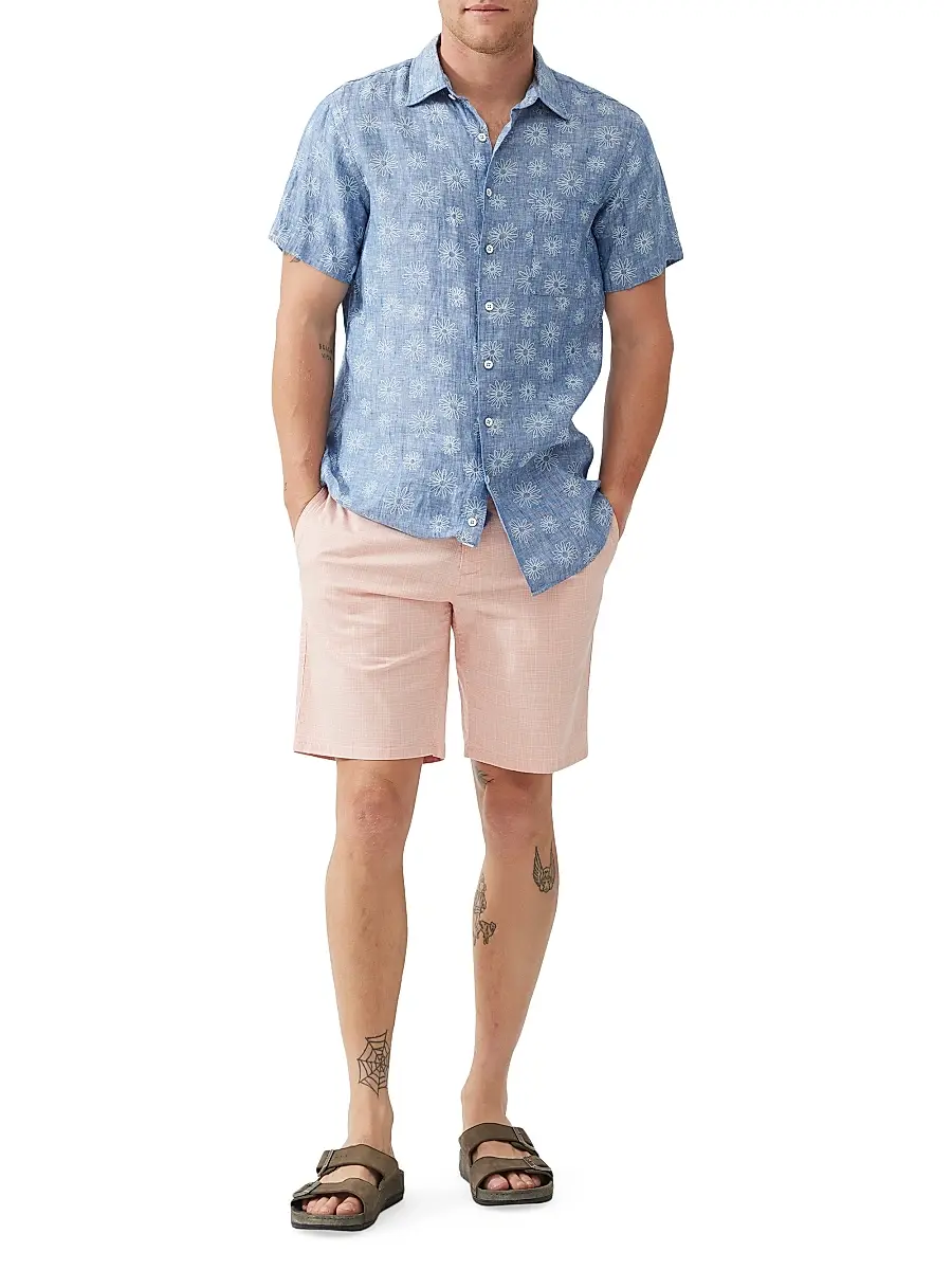 Rodd & Gunn Men's Carleton Floral-Embroidered Linen Shirt | Thumbnail 2 Rodd & Gunn Men's Carleton Floral-Embroidered Linen Shirt | Thumbnail 2