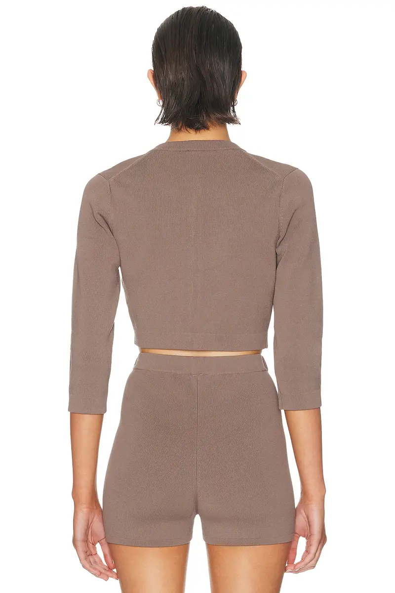 Skims Refined Knit Crop Cardigan | Thumbnail 3