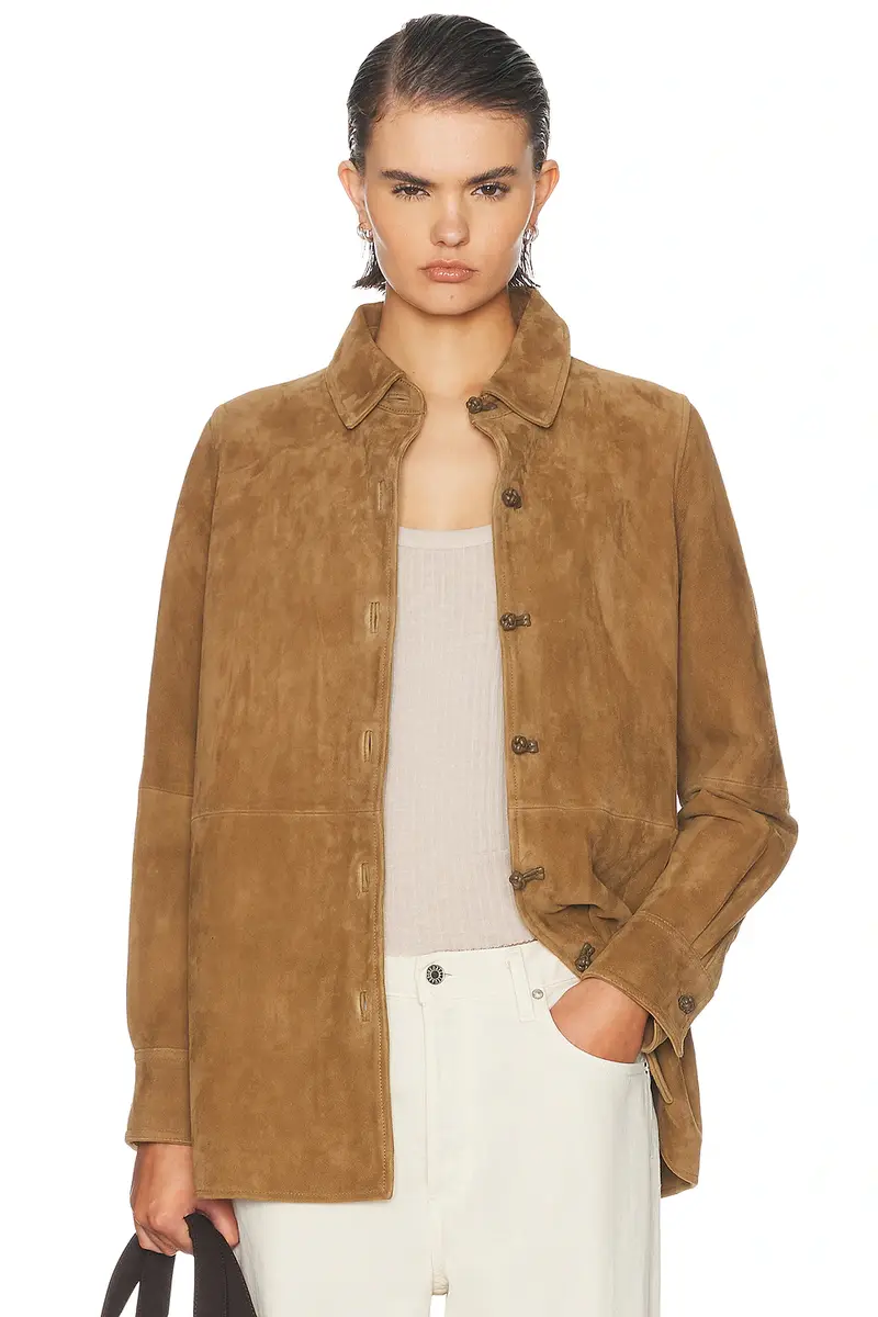 Rohe Suede Pankou Overshirt | Image 1 Rohe Suede Pankou Overshirt | Image 1