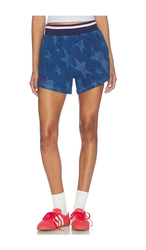 adidas Originals Denim Graphic Varsity Shorts | Thumbnail 2