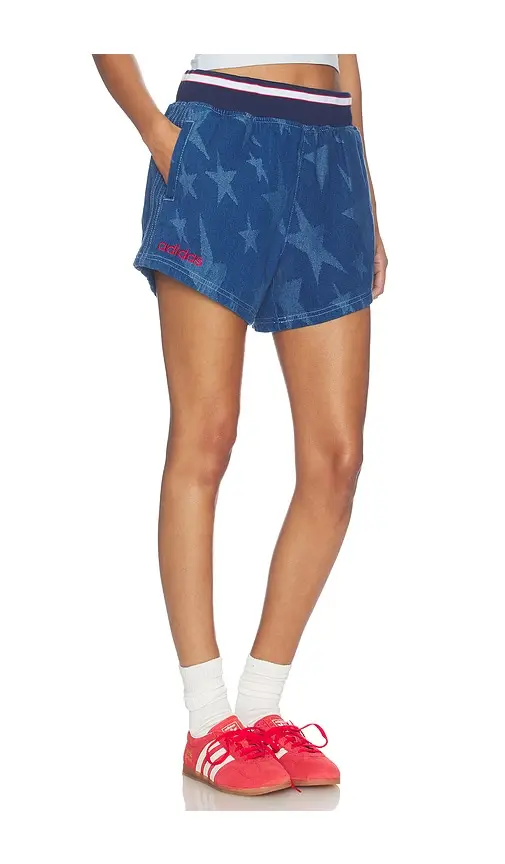 adidas Originals Denim Graphic Varsity Shorts | Thumbnail 3