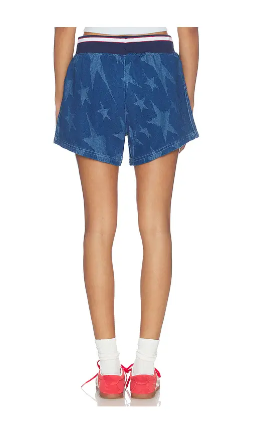 adidas Originals Denim Graphic Varsity Shorts | Thumbnail 5