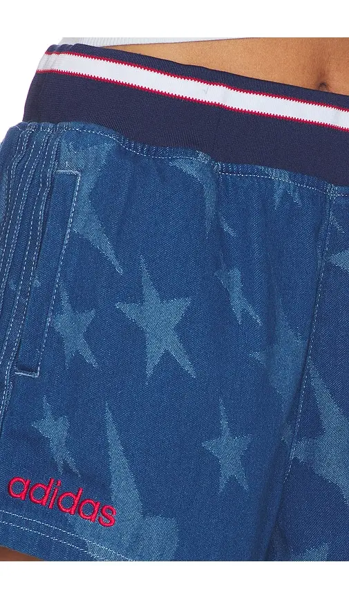 adidas Originals Denim Graphic Varsity Shorts | Thumbnail 7