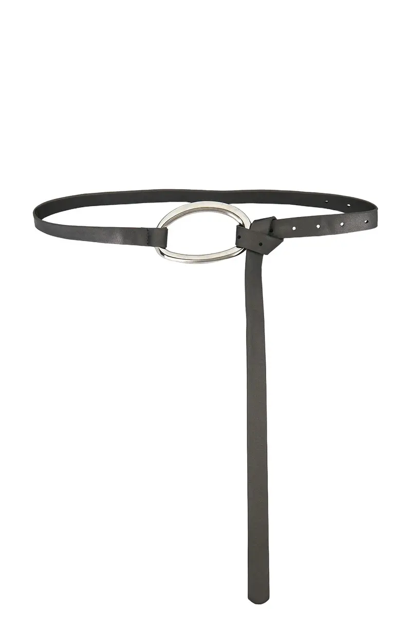 Gunmetal Belt With Oval Know Buckle Gunmetal Belt With Oval Know Buckle