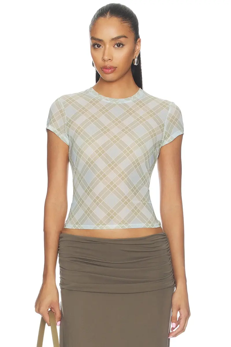 GOOD AMERICAN The Mesh Baby Tee