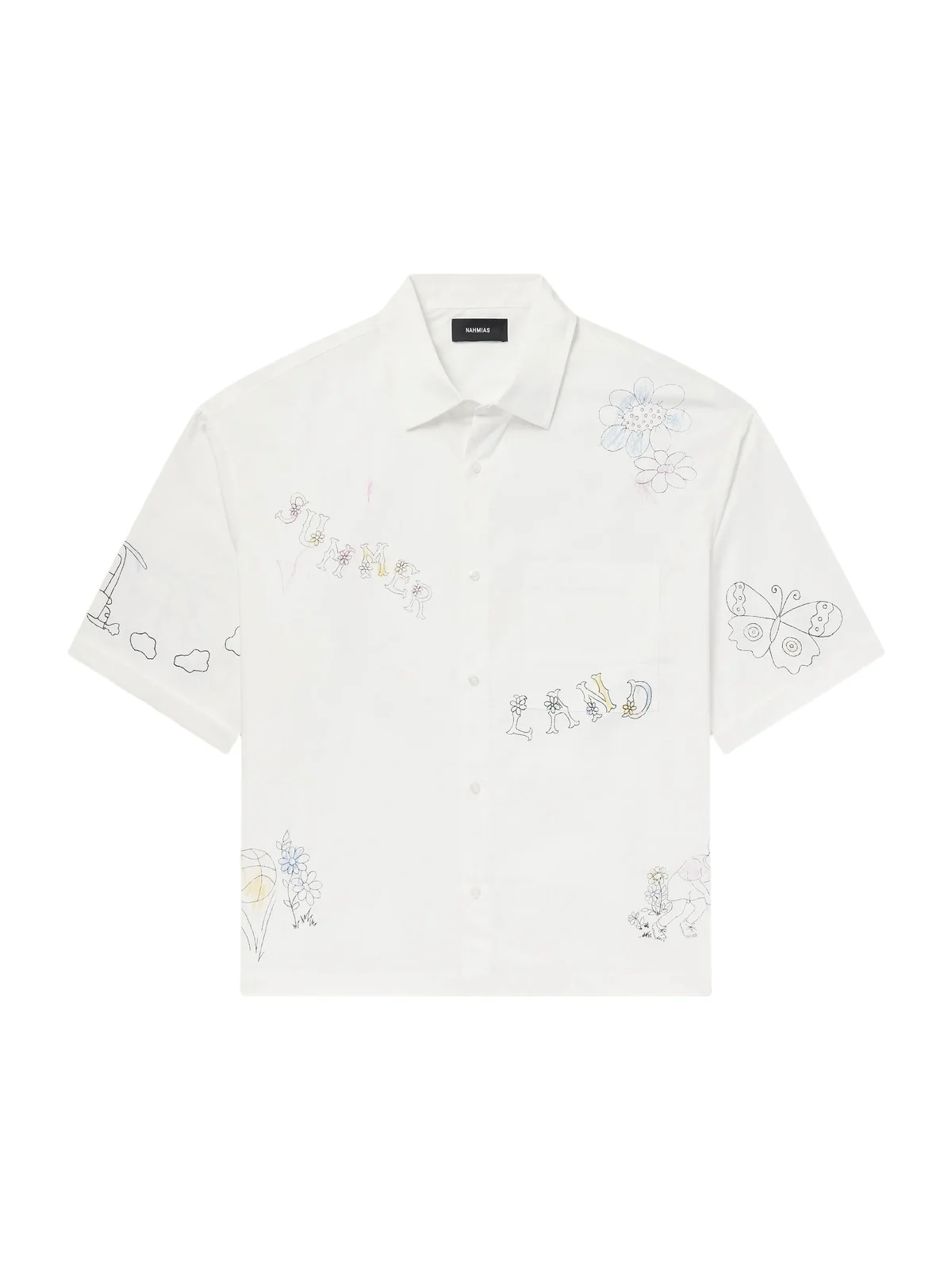 Nahmias Scribble Cotton-Blend Poplin Shirt - Men