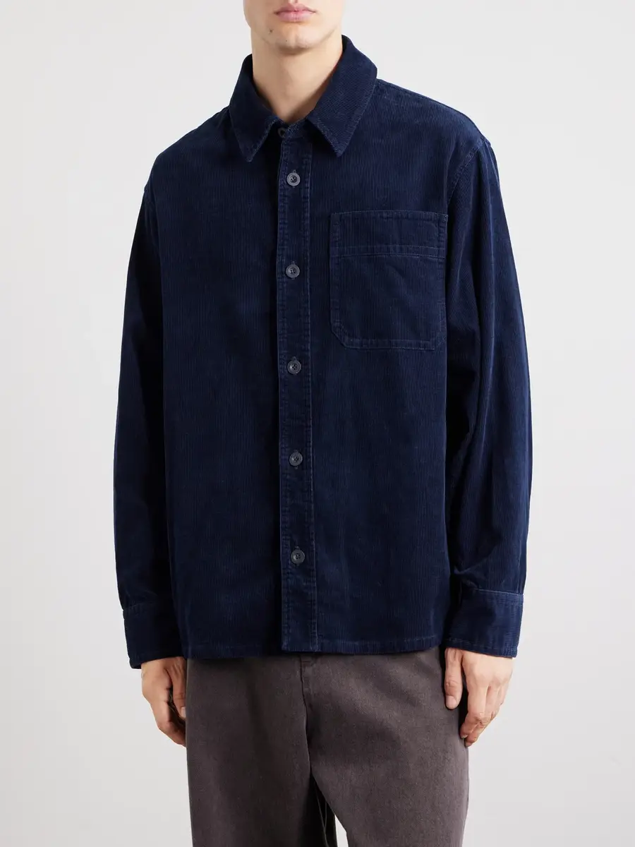 A.P.C. Basile Logo-Embroidered Cotton-Corduroy Shirt - Men | Thumbnail 3 A.P.C. Basile Logo-Embroidered Cotton-Corduroy Shirt - Men | Thumbnail 3