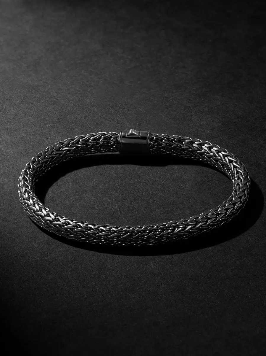 John Hardy Icon Rhodium-Plated Sterling Silver Bracelet - Men