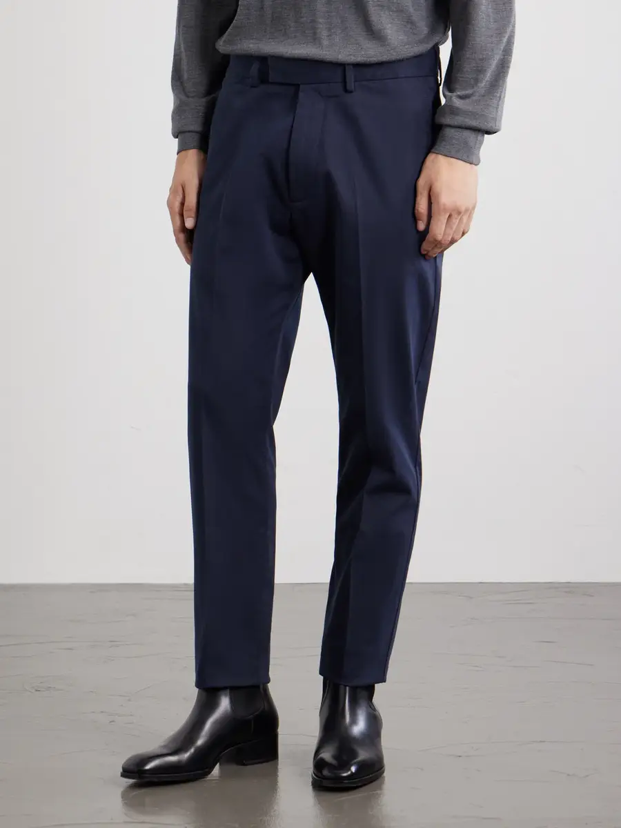 Tom Ford Tapered Cotton-Blend Twill Trousers - Men | Thumbnail 3