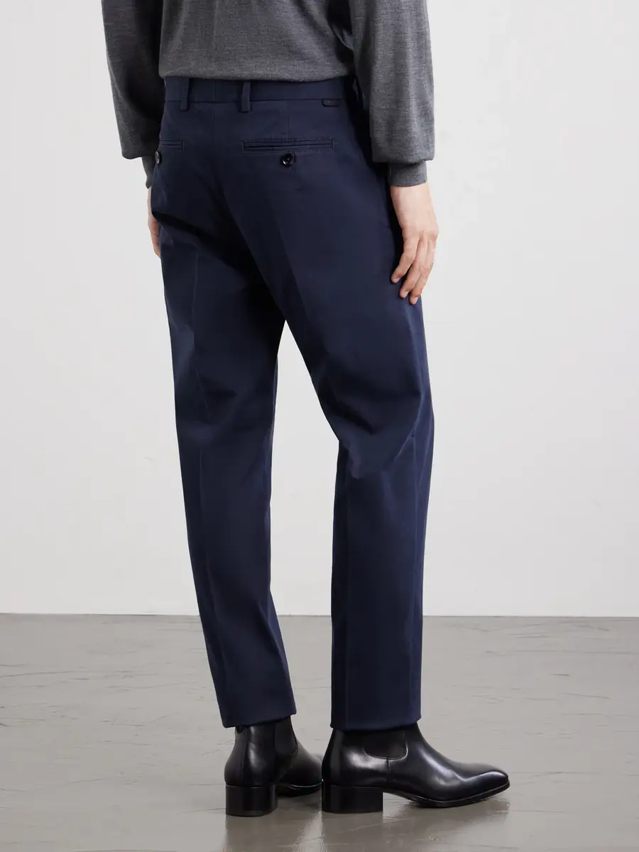 Tom Ford Tapered Cotton-Blend Twill Trousers - Men | Thumbnail 4