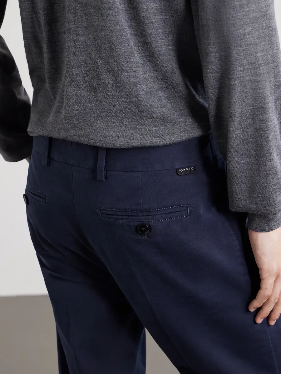 Tom Ford Tapered Cotton-Blend Twill Trousers - Men | Thumbnail 5