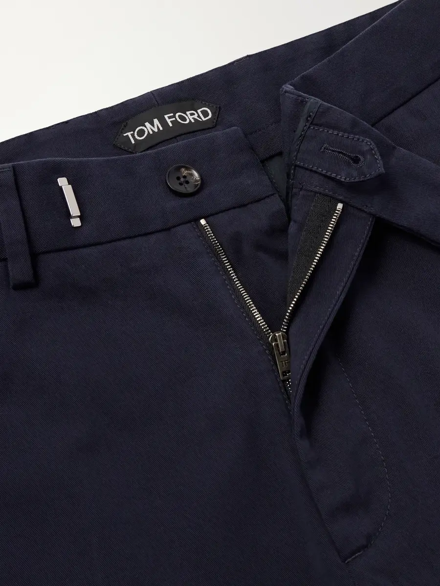Tom Ford Tapered Cotton-Blend Twill Trousers - Men | Thumbnail 6