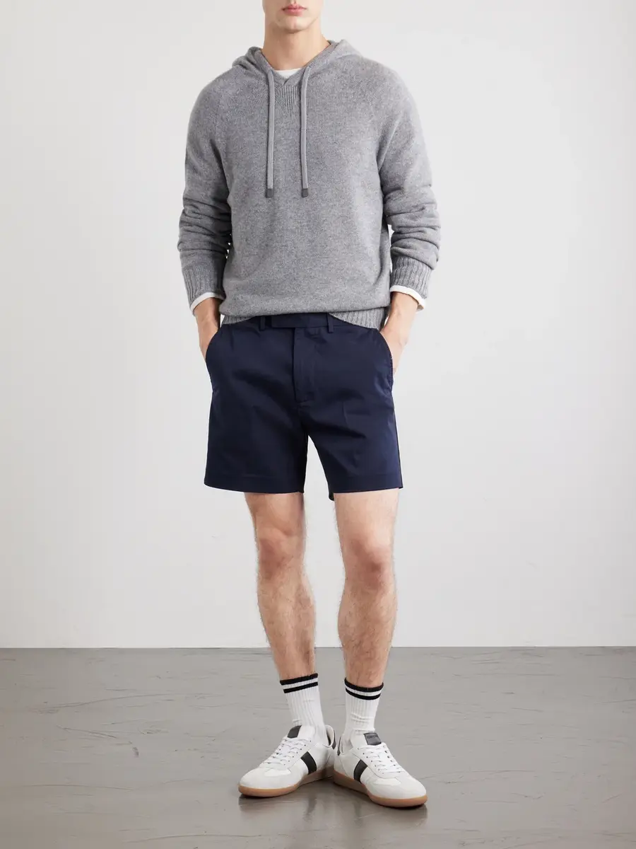 Tom Ford Straight-Leg Cotton-Blend Twill Shorts - Men | Thumbnail 2