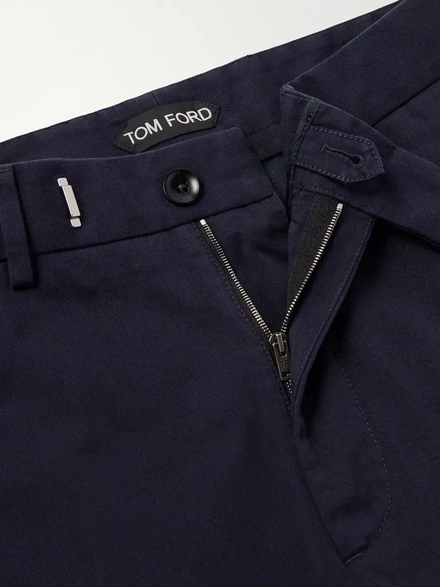 Tom Ford Straight-Leg Cotton-Blend Twill Shorts - Men | Thumbnail 6