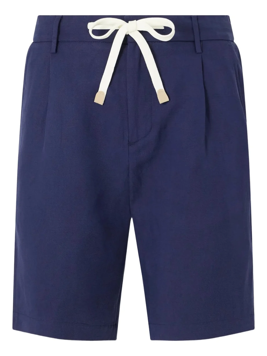 ELEVENTY Wide-Leg Lyocell and Linen-Blend Twill Shorts - Men