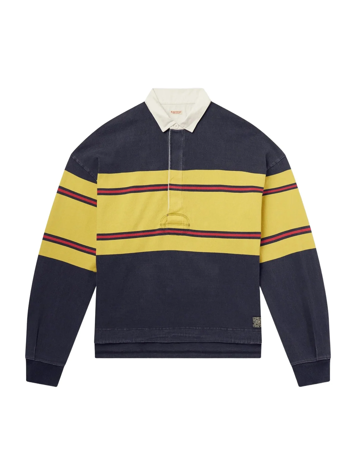 KAPITAL BIG Striped Cotton-Jersey Polo Shirt - Men