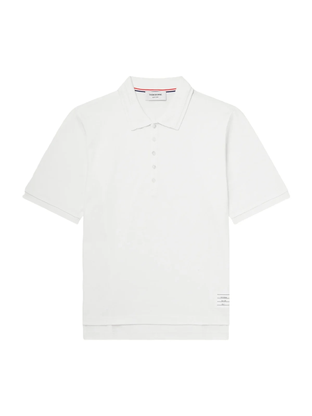 Thom Browne Striped Logo-Appliqué Cotton-Jersey Polo Shirt - Men