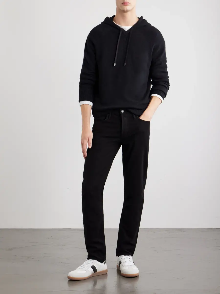 Tom Ford Logo-Embroidered Cashmere Hoodie - Men | Thumbnail 2