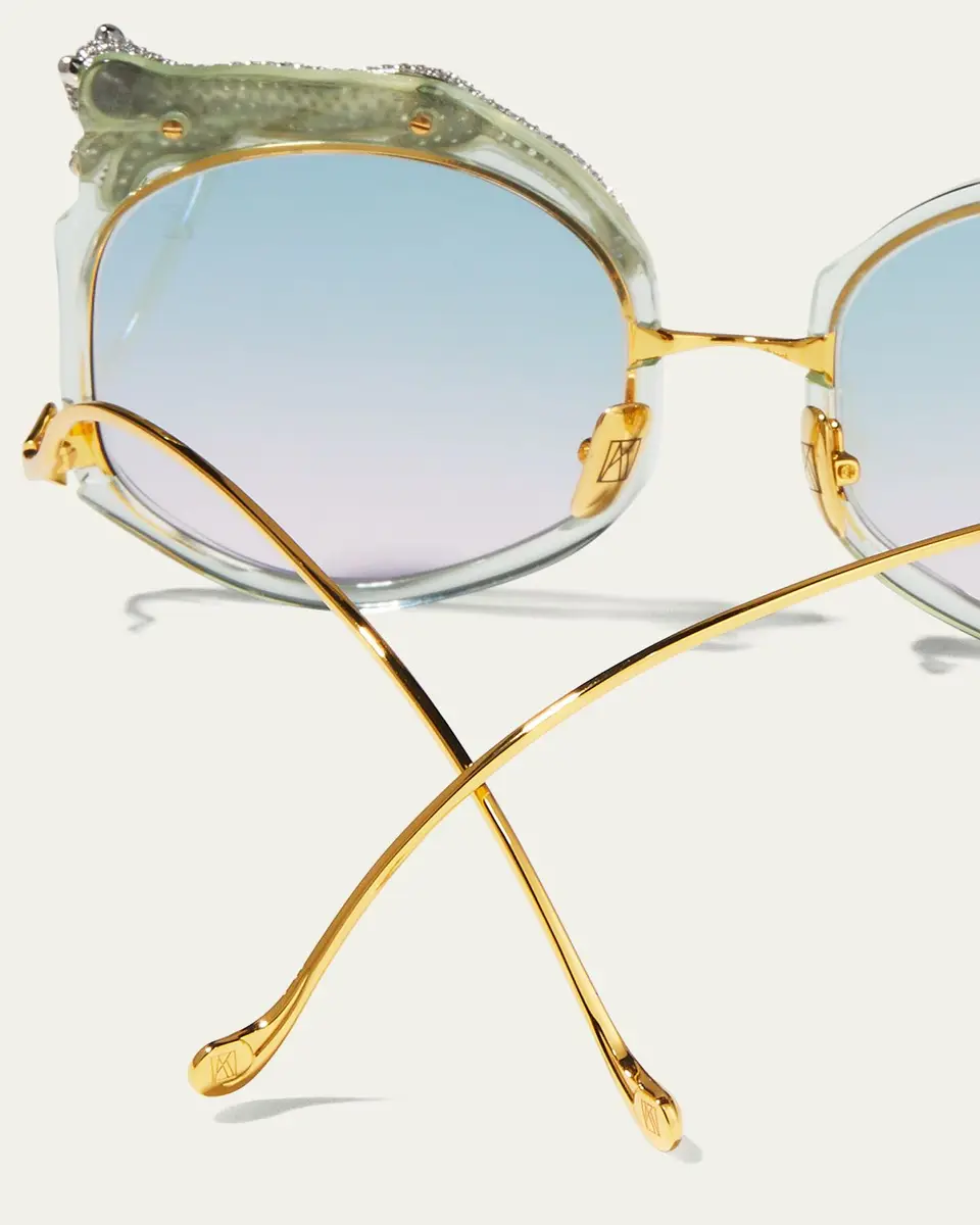 Anna-Karin Karlsson Rose Et Le Reve Leopard Round Acetate Sunglasses | Thumbnail 5 Anna-Karin Karlsson Rose Et Le Reve Leopard Round Acetate Sunglasses | Thumbnail 5