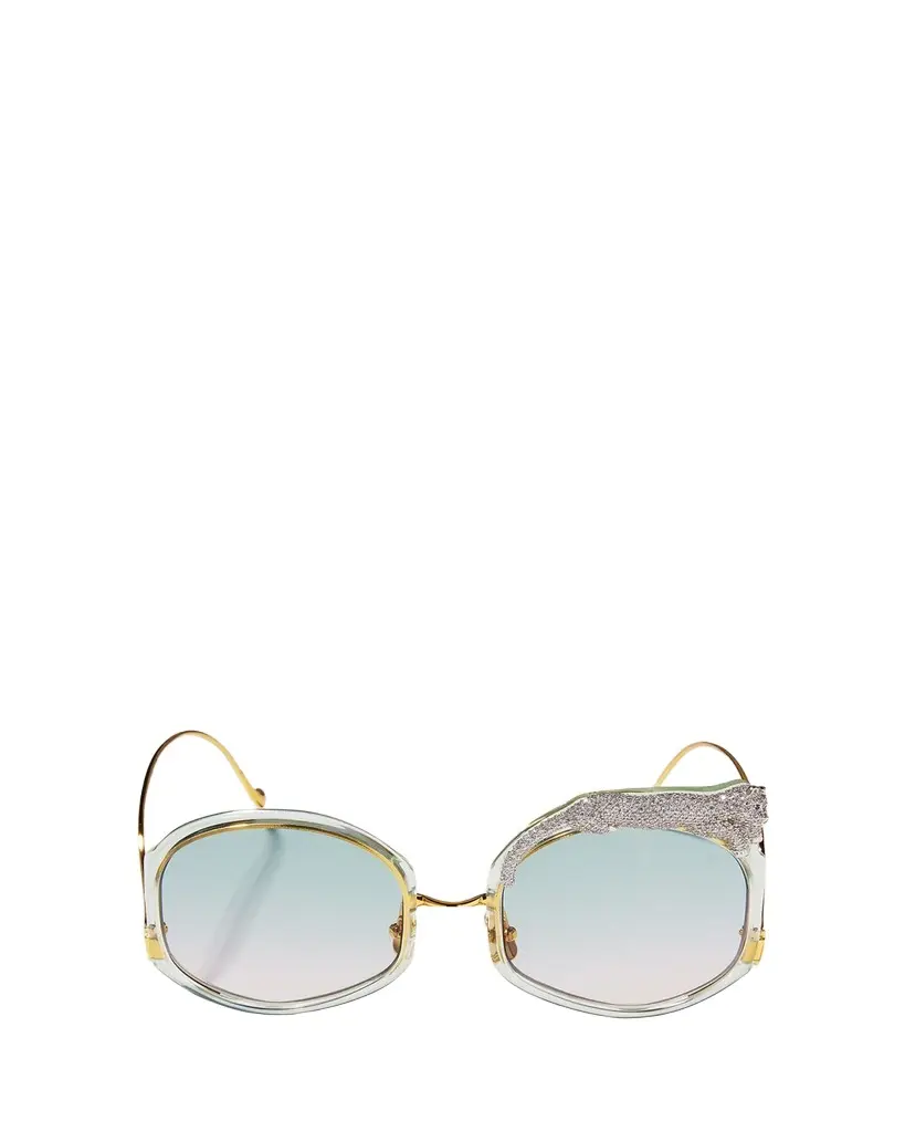 Anna-Karin Karlsson Rose Et Le Reve Leopard Round Acetate Sunglasses | Image 1 Anna-Karin Karlsson Rose Et Le Reve Leopard Round Acetate Sunglasses | Image 1