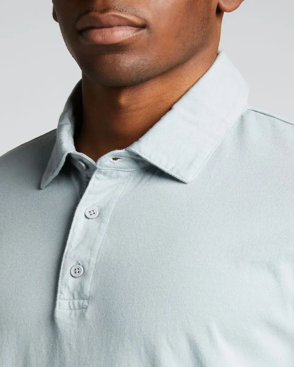 Vince Men's Garment-Dyed Polo Shirt | Thumbnail 4