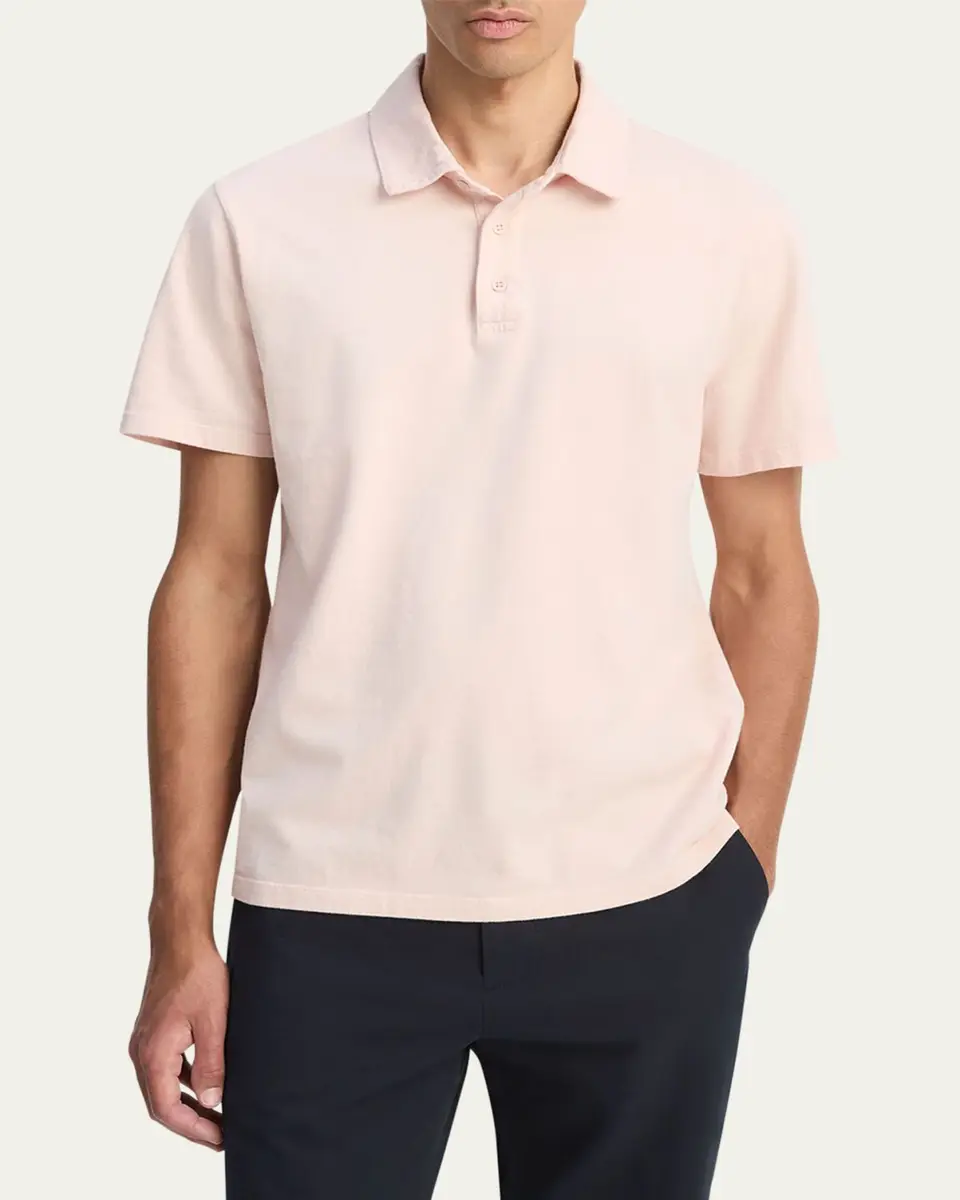 Vince Men's Garment-Dyed Polo Shirt | Thumbnail 8