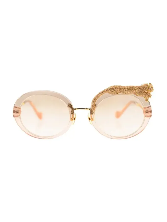 Rose et la Roue Round Mixed-Media Sunglasses