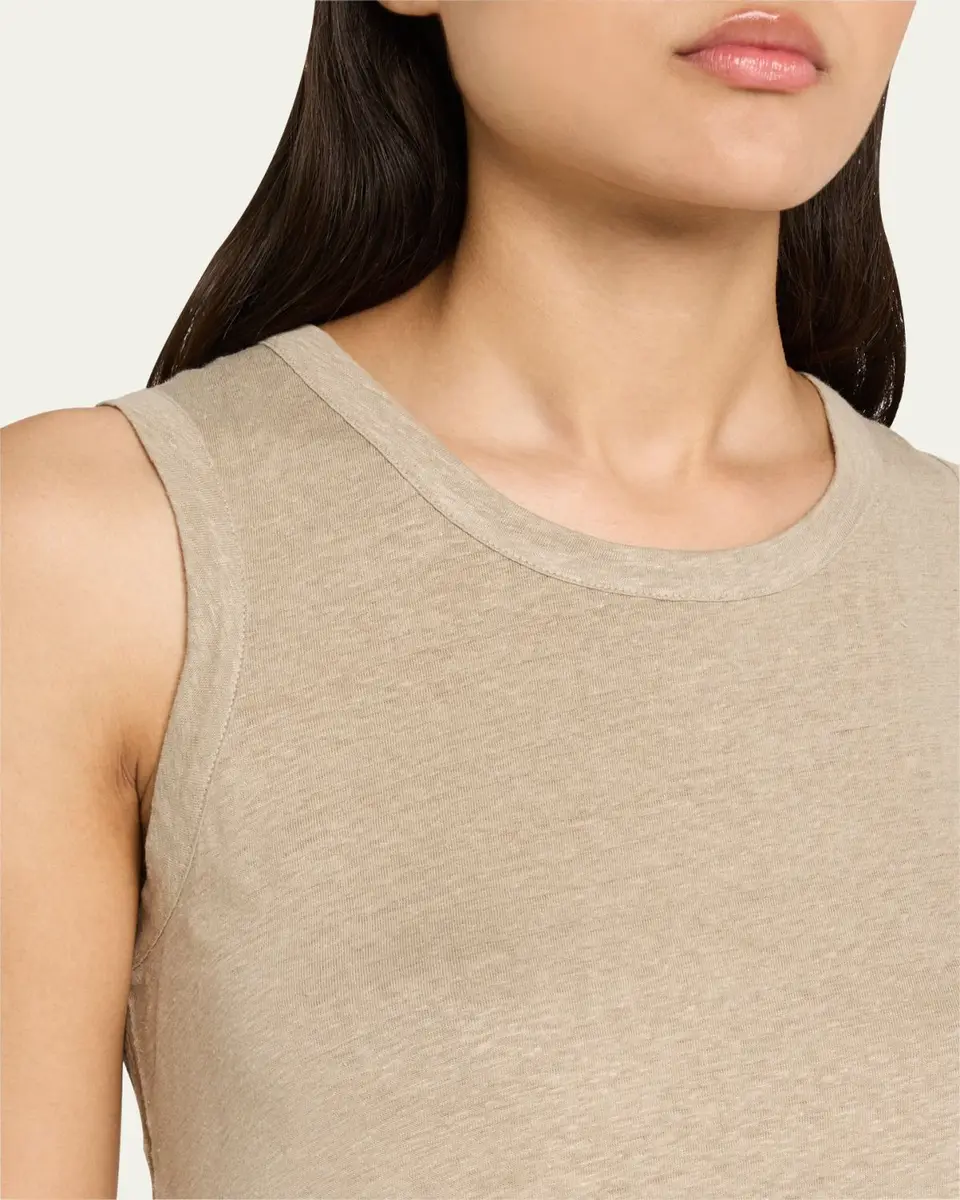 MAJESTIC FILATURES Crewneck Stretch Linen Tank | Thumbnail 5
