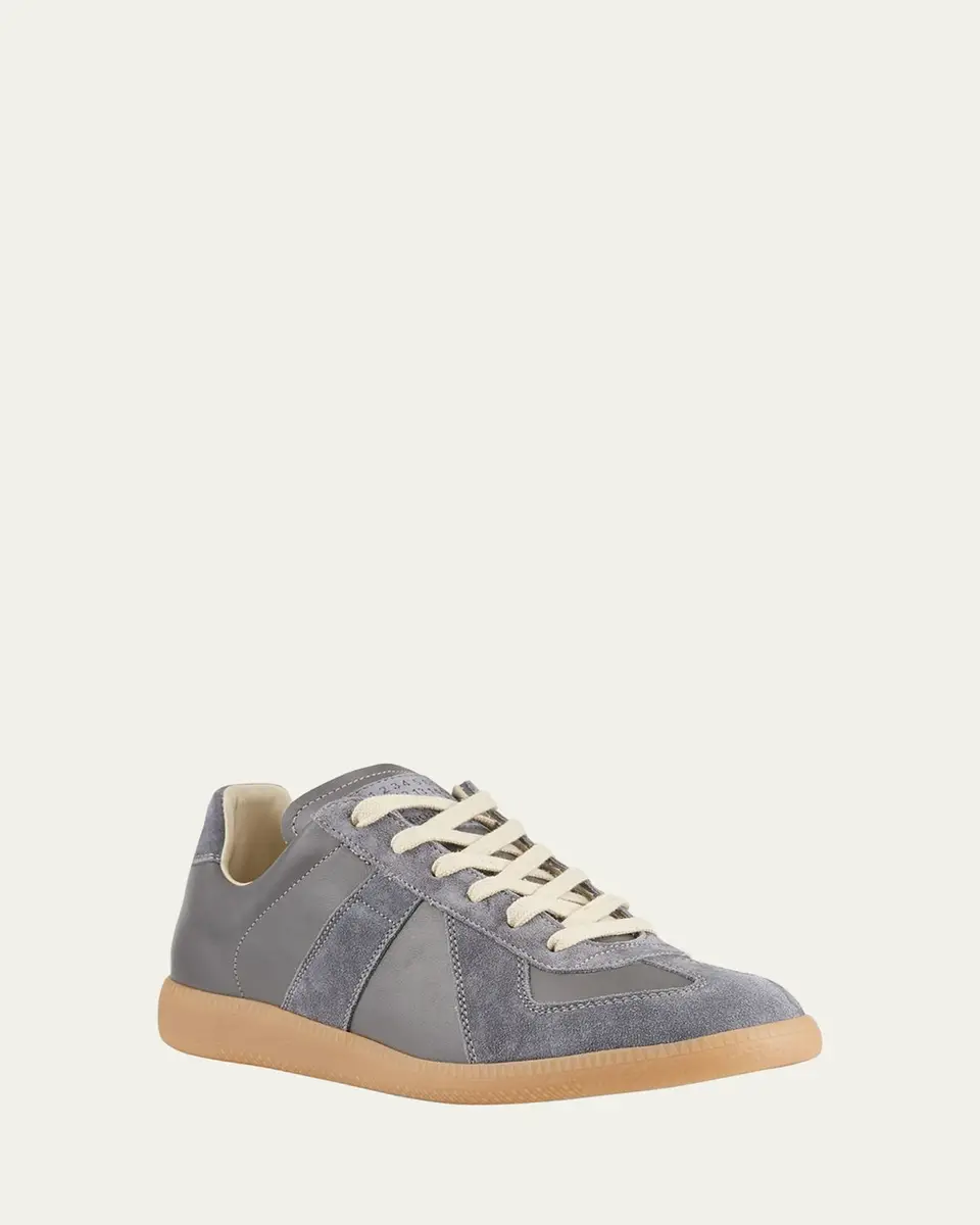 Maison Margiela Men's Replica Leather Low-Top Sneakers | Thumbnail 2