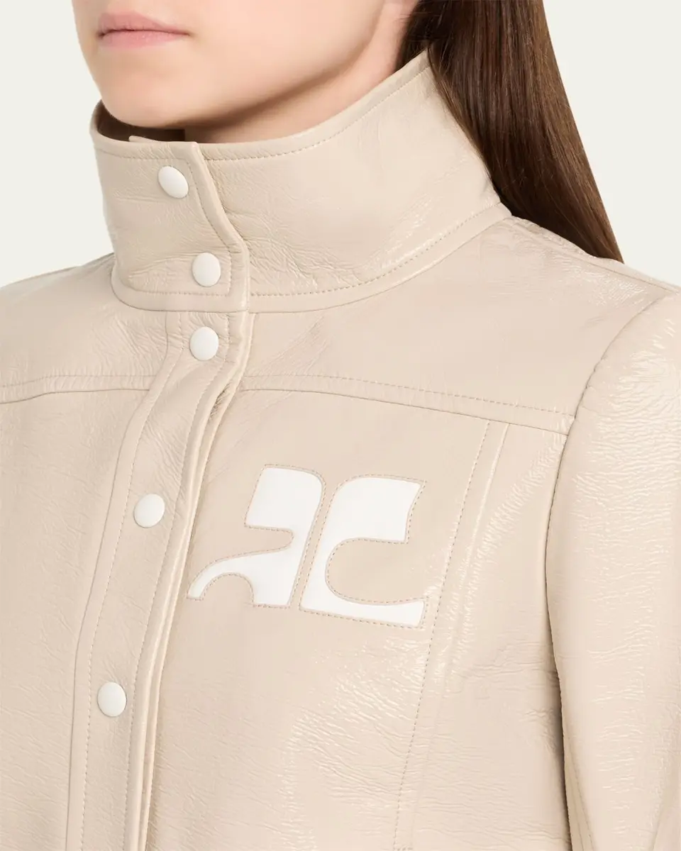 Courrèges Textured Vinyl Crop Jacket | Thumbnail 5