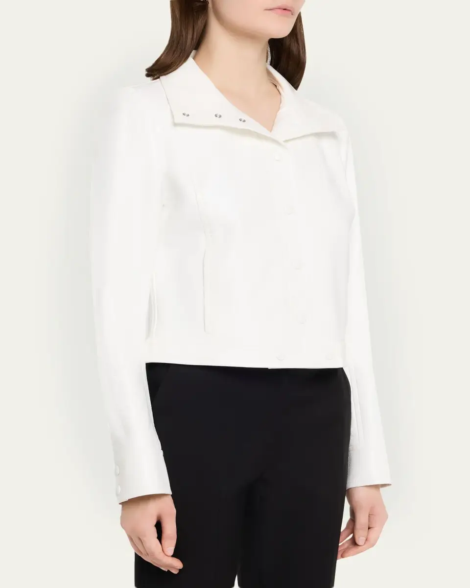 Courrèges Textured Vinyl Crop Jacket | Thumbnail 8