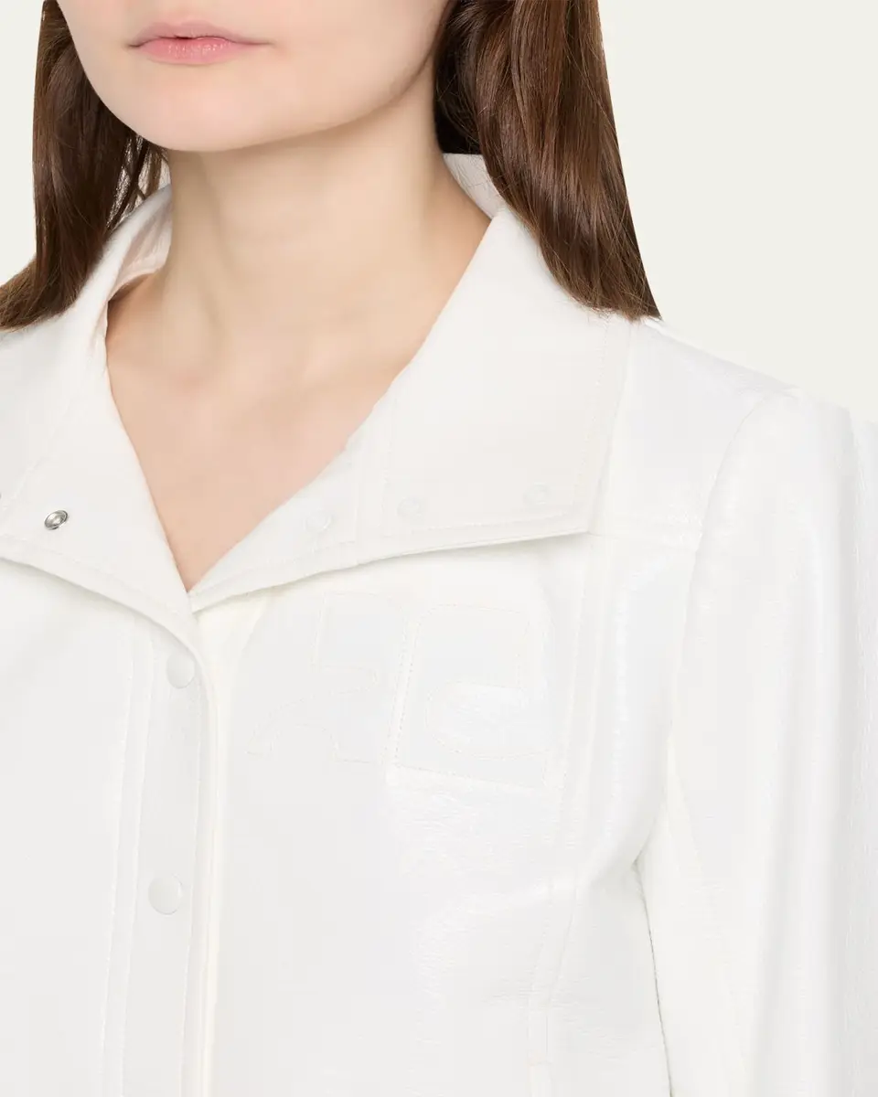 Courrèges Textured Vinyl Crop Jacket | Thumbnail 9
