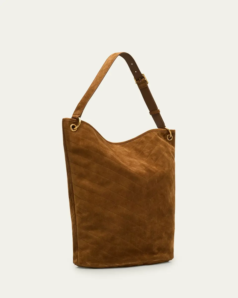 Saint Laurent Niki YSL Bucket Bag in Quilted Suede | Thumbnail 3 Saint Laurent Niki YSL Bucket Bag in Quilted Suede | Thumbnail 3