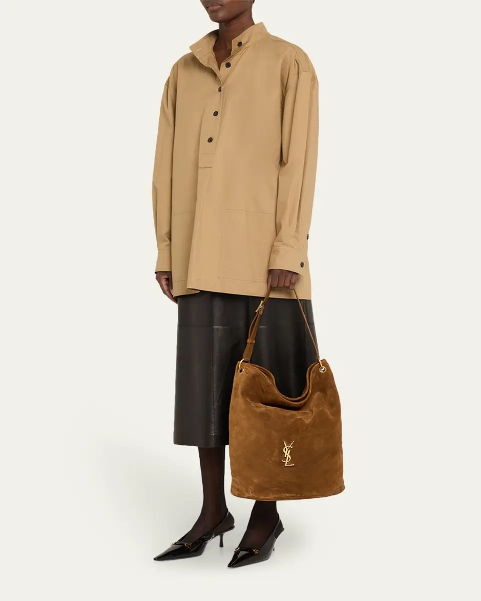 Saint Laurent Niki YSL Bucket Bag in Quilted Suede | Thumbnail 5 Saint Laurent Niki YSL Bucket Bag in Quilted Suede | Thumbnail 5