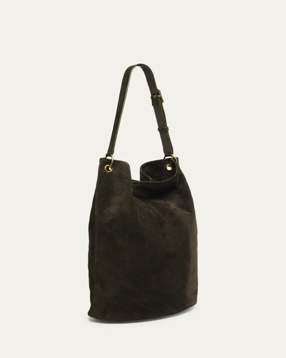 Saint Laurent Niki YSL Bucket Bag in Quilted Suede | Thumbnail 7 Saint Laurent Niki YSL Bucket Bag in Quilted Suede | Thumbnail 7