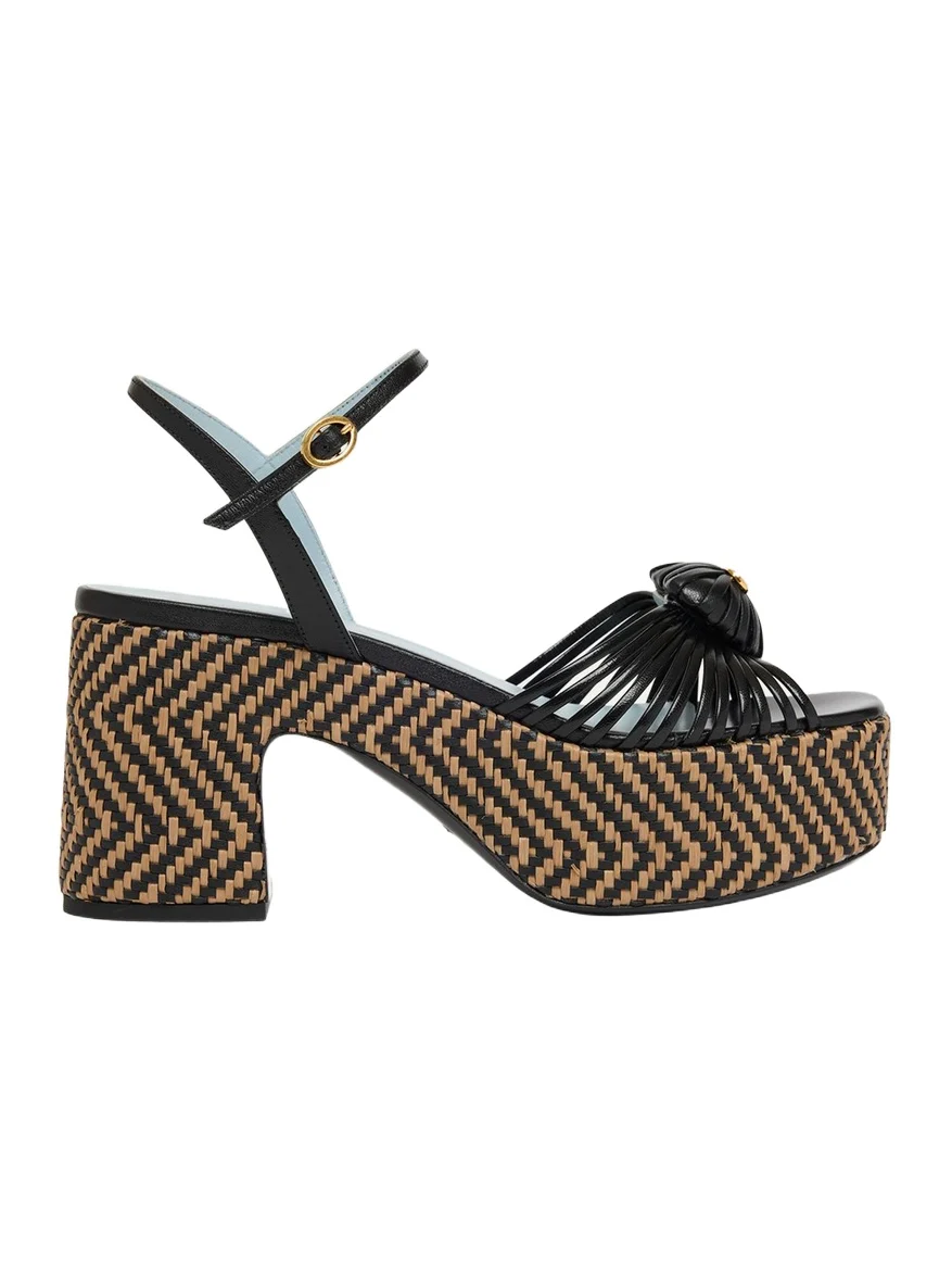 80mm Coeur Royal VLogo Leather Platform Sandals 80mm Coeur Royal VLogo Leather Platform Sandals