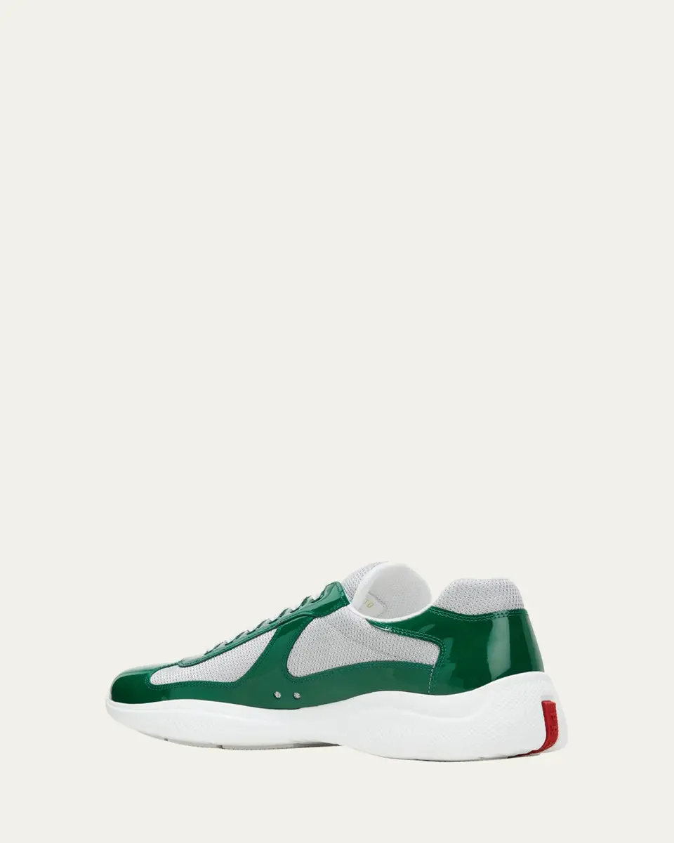 Prada Men's America's Cup Patent Leather Sneakers | Thumbnail 8 Prada Men's America's Cup Patent Leather Sneakers | Thumbnail 8