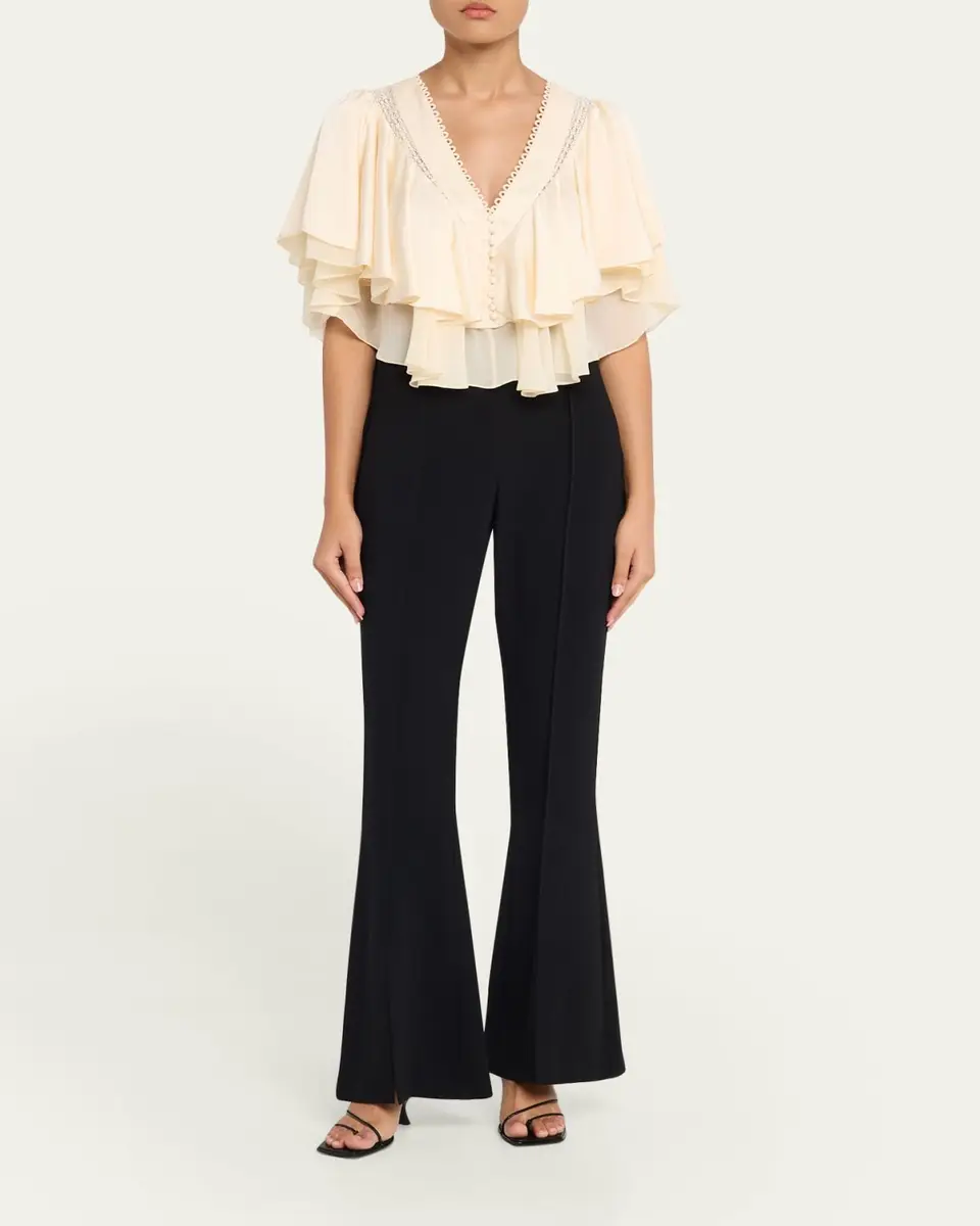 Cinq à Sept Mary Tiered Crop Top | Thumbnail 2