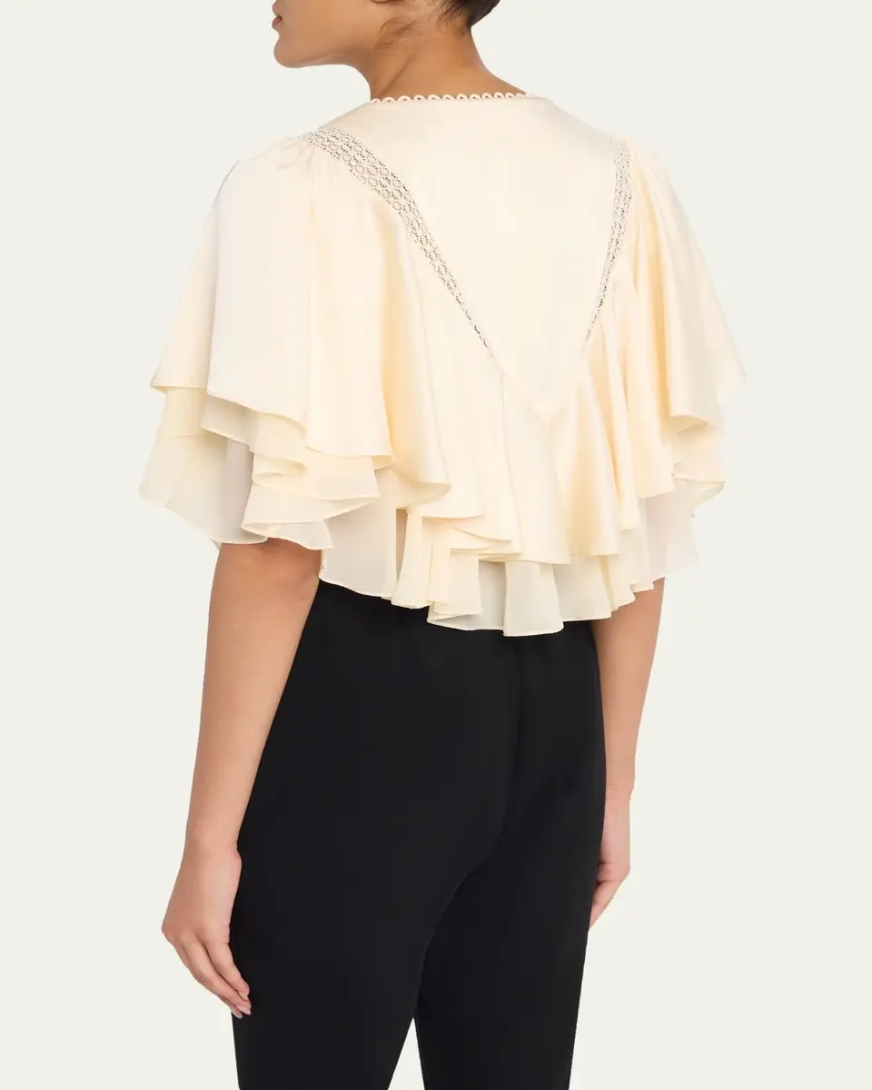 Cinq à Sept Mary Tiered Crop Top | Thumbnail 3