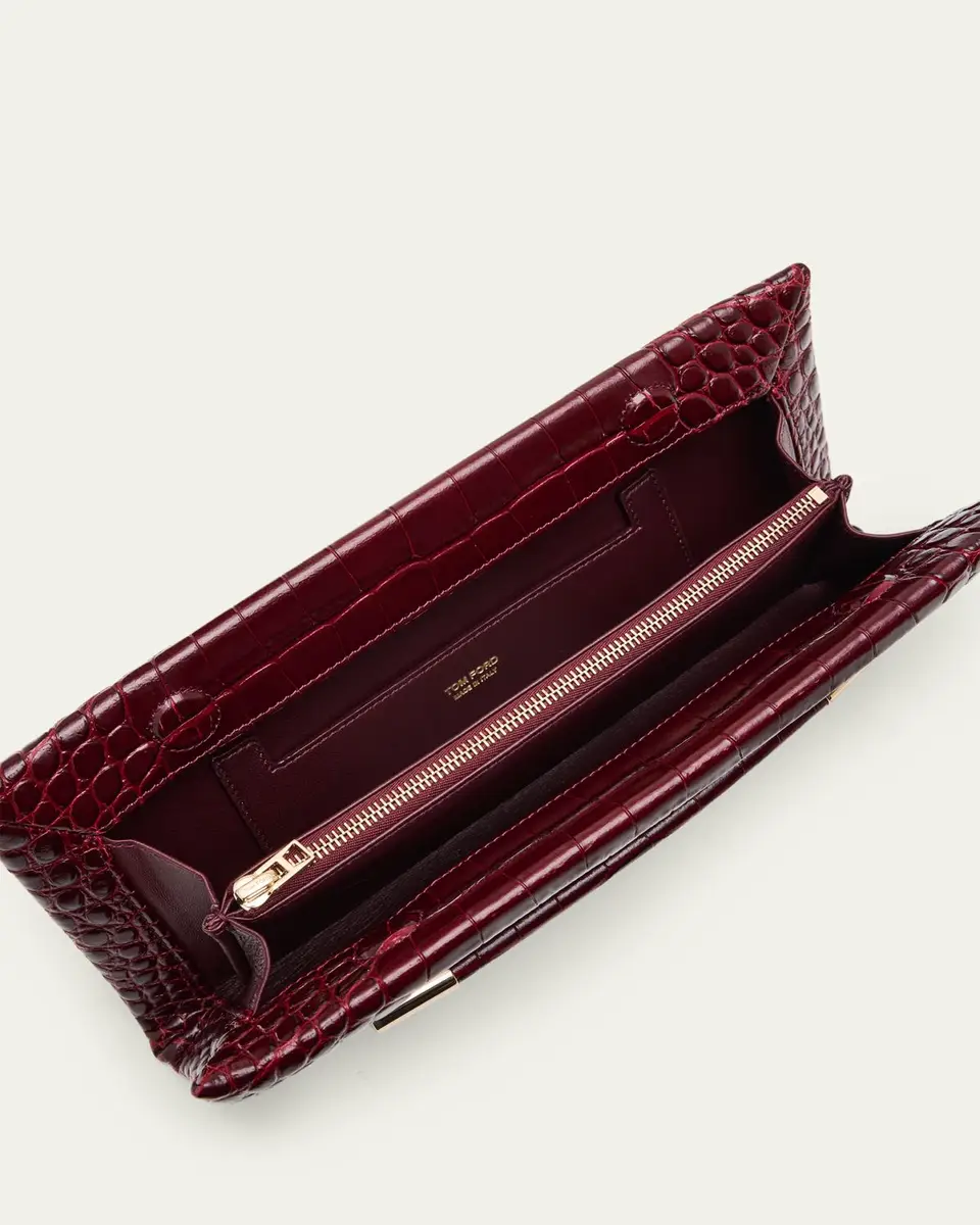 Tom Ford Ava Croc-Embossed Leather Clutch | Thumbnail 3 Tom Ford Ava Croc-Embossed Leather Clutch | Thumbnail 3