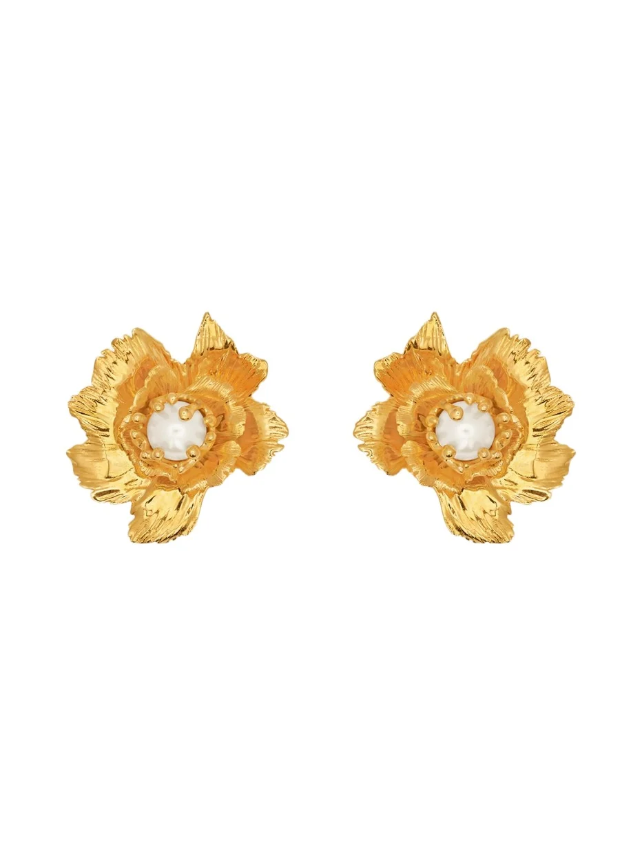 Wild Poppy Pearly Earrings