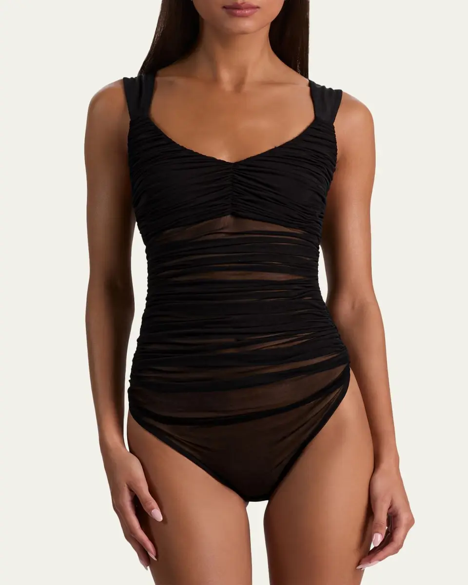 Alice + Olivia Renee Sheer Mesh Bodysuit | Thumbnail 4 Alice + Olivia Renee Sheer Mesh Bodysuit | Thumbnail 4