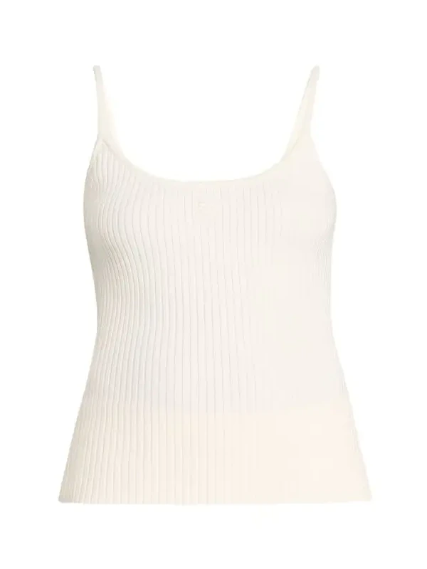 Logo Ribbed Knit Tank Top