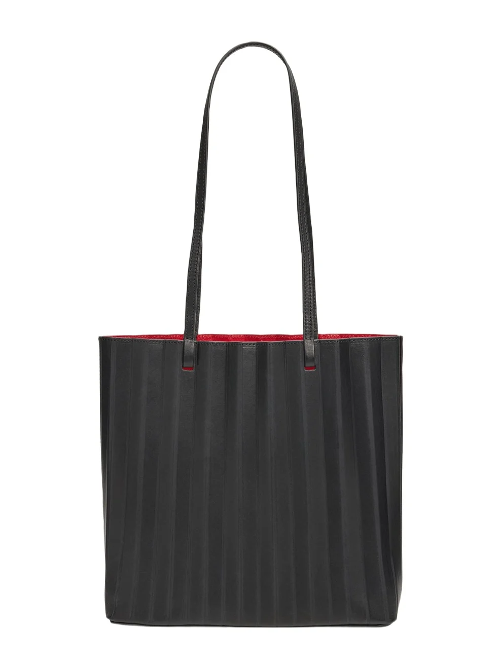Pleated Filo Leather Tote Bag