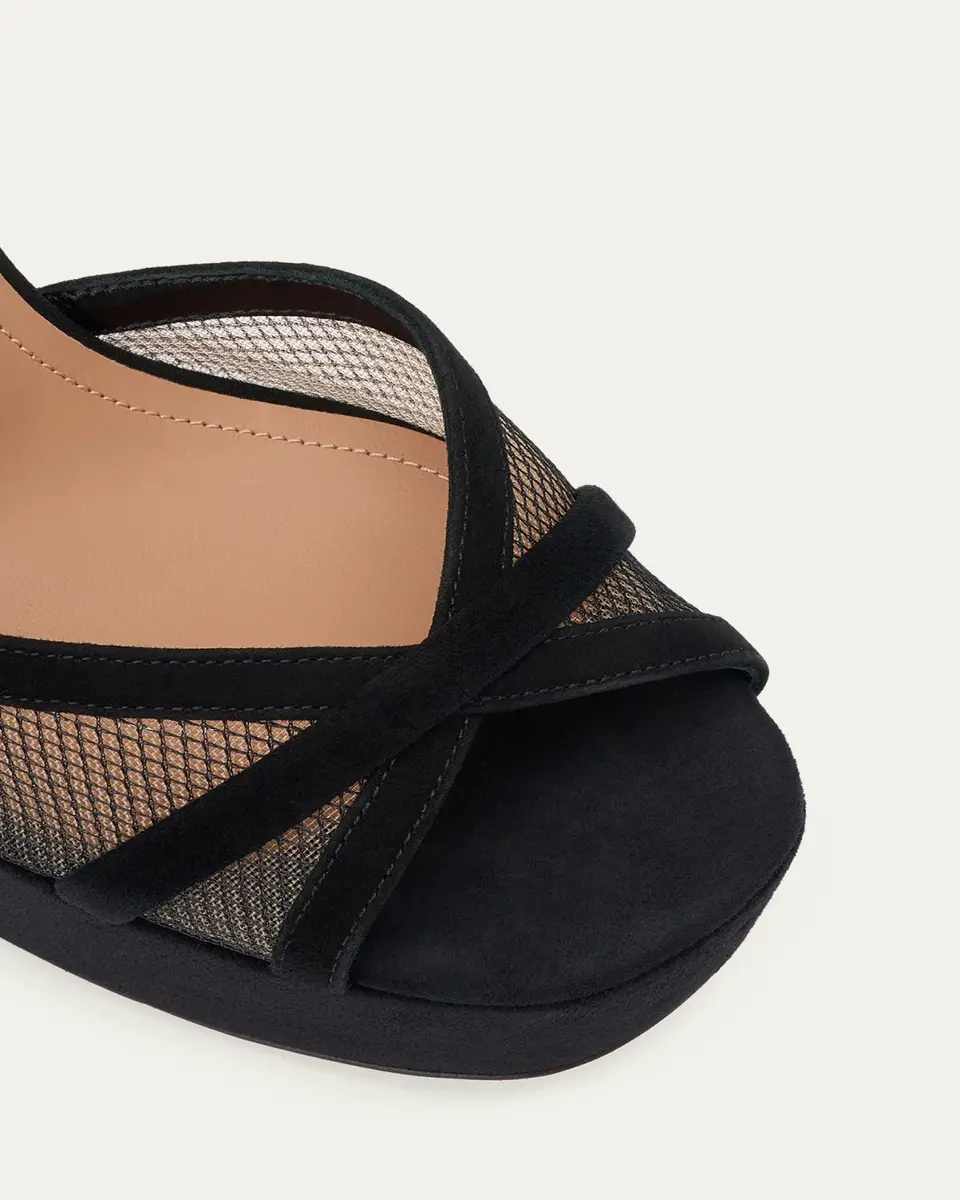 Malone Souliers Sylvie 125mm Suede & Mesh Platform Sandals | Thumbnail 4 Malone Souliers Sylvie 125mm Suede & Mesh Platform Sandals | Thumbnail 4