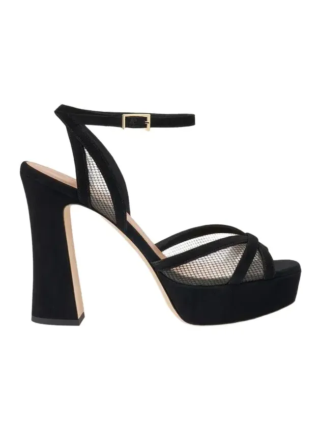 Sylvie 125mm Suede & Mesh Platform Sandals Sylvie 125mm Suede & Mesh Platform Sandals