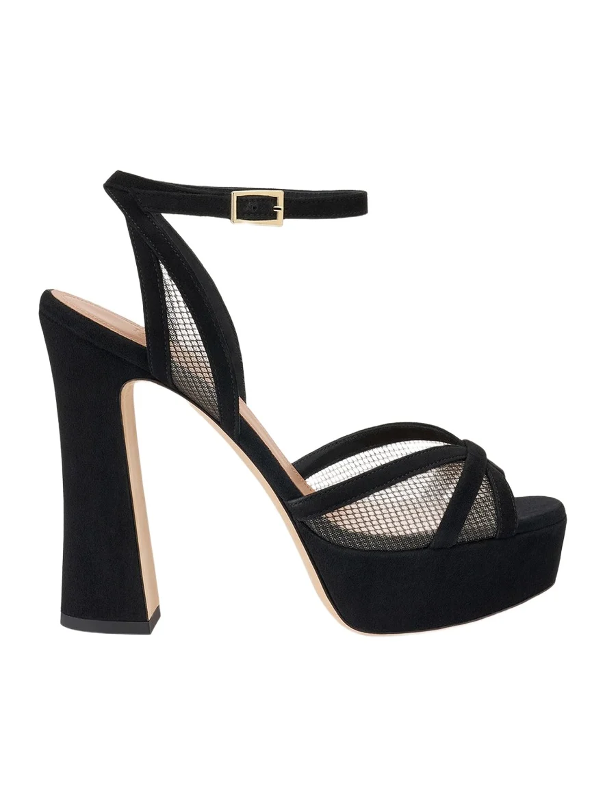 Sylvie 125mm Suede & Mesh Platform Sandals Sylvie 125mm Suede & Mesh Platform Sandals