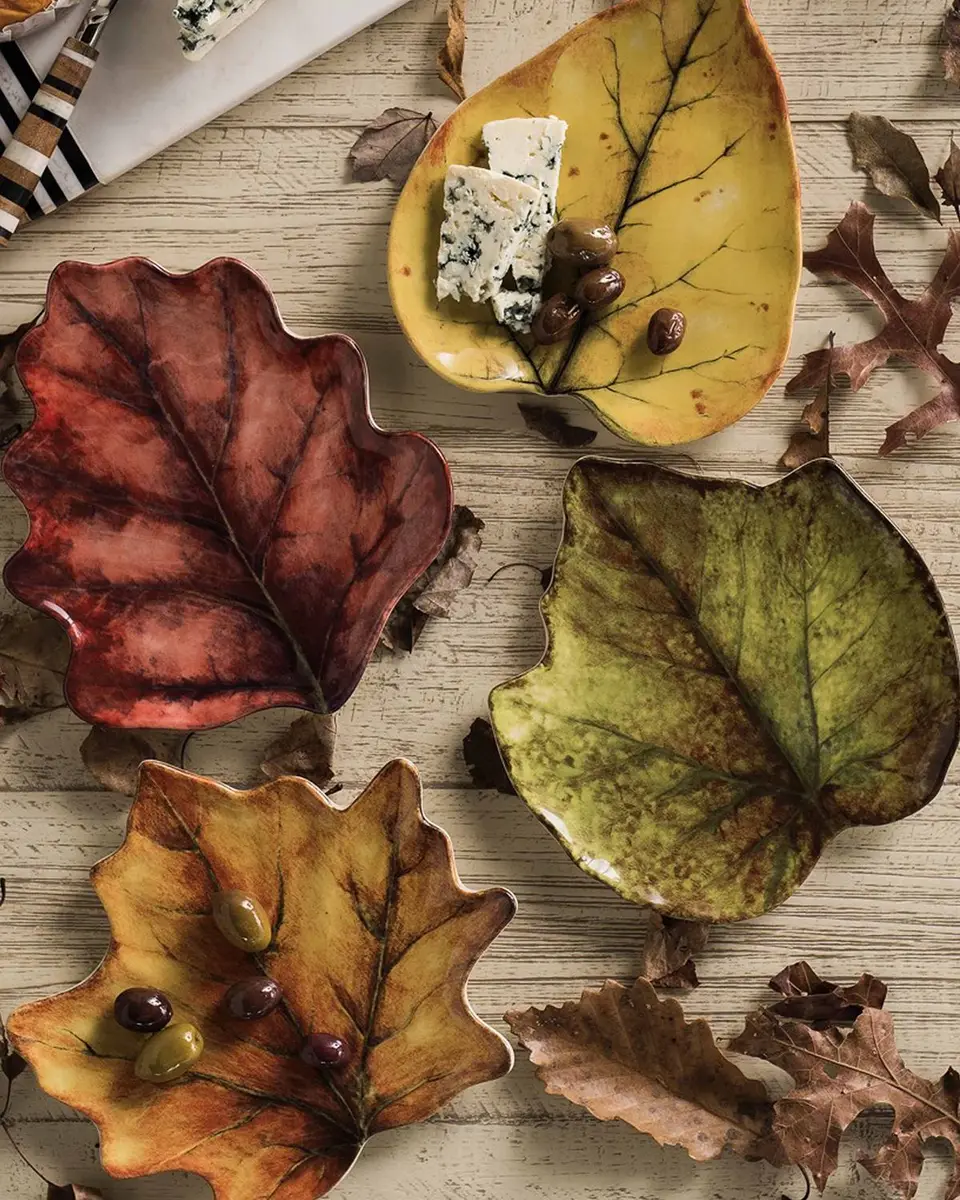 Juliska Forest Walk Leaf Plates, Set of 4 | Thumbnail 3