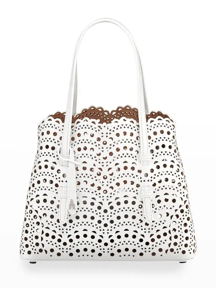 Mina 25 Tote Bag in Vienne Wave Perforated Leather